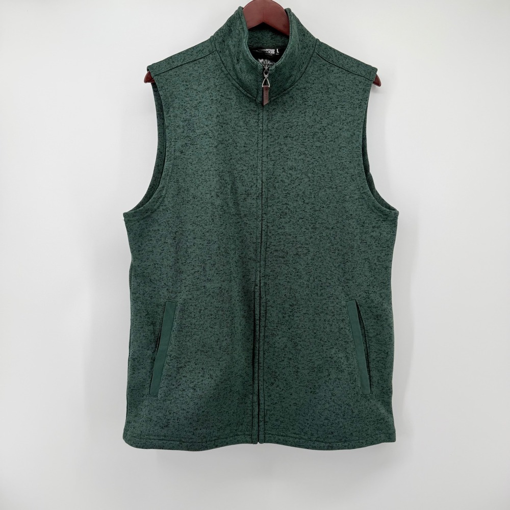 Mountain Khakis Mens Large Norris Vest Green Summit Fleece Full Zip Outerwear